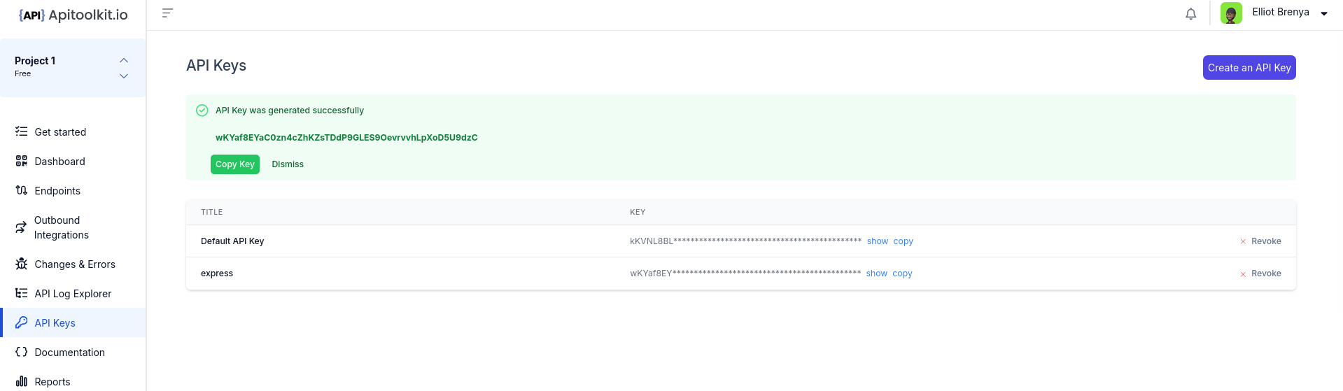 generate api key